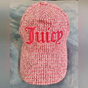 BackJuicy Couture Pink Tweed Cap